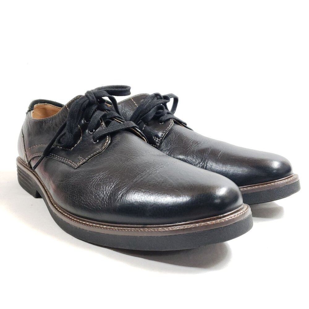 Dockers Mens Size 11 Black Leather Lace-Up Oxford Shoes